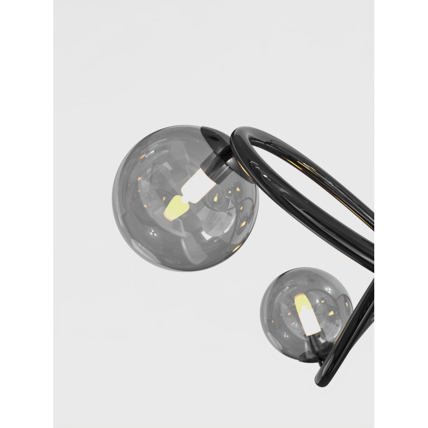 Wofi 9014-1205 - LED Pinnale kinnitatav lühter NANCY 12xG9/3,5W/230V must/läikiv kroom