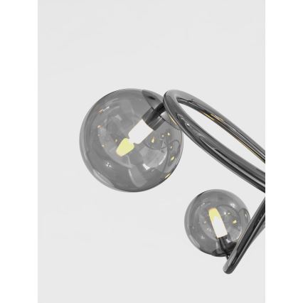 Wofi 9014-805 - LED Pinnale kinnitatav lühter NANCY 8xG9/3,5W/230V must/läikiv kroom