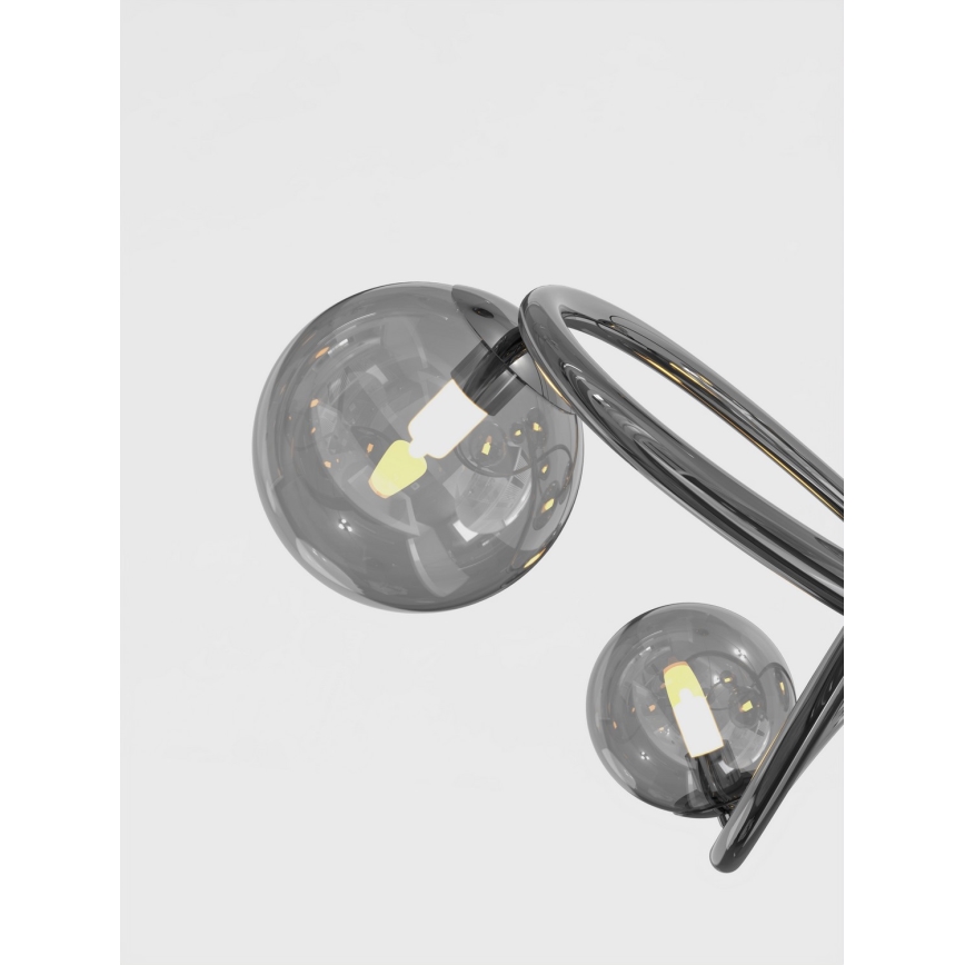 Wofi 9014-805 - LED Pinnale kinnitatav lühter NANCY 8xG9/3,5W/230V must/läikiv kroom