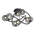 Wofi 9014-805 - LED Pinnale kinnitatav lühter NANCY 8xG9/3,5W/230V must/läikiv kroom