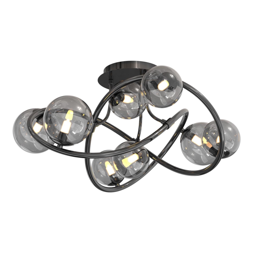 Wofi 9014-805 - LED Pinnale kinnitatav lühter NANCY 8xG9/3,5W/230V must/läikiv kroom
