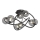 Wofi 9014-805 - LED Pinnale kinnitatav lühter NANCY 8xG9/3,5W/230V must/läikiv kroom