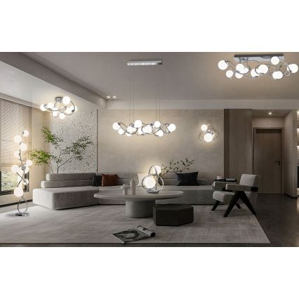 Wofi 9014-807 - LED Pinnale kinnitatav lühter NANCY 8xG9/3,5W/230V läikiv kroom