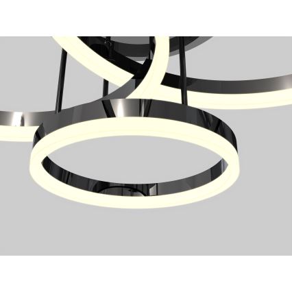 Wofi 9049-405 - LED Hämardatav pinnale kinnitatav lühter PERPIGNAN LED/51W/230V must/läikiv kroom