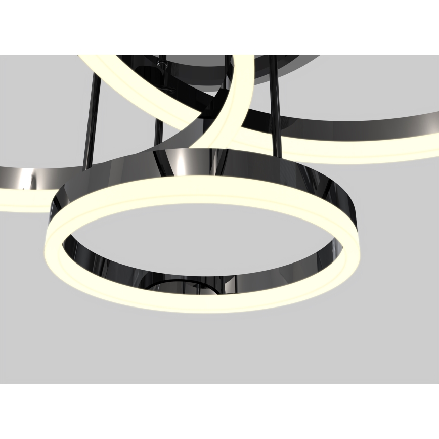 Wofi 9049-405 - LED Hämardatav pinnale kinnitatav lühter PERPIGNAN LED/51W/230V must/läikiv kroom