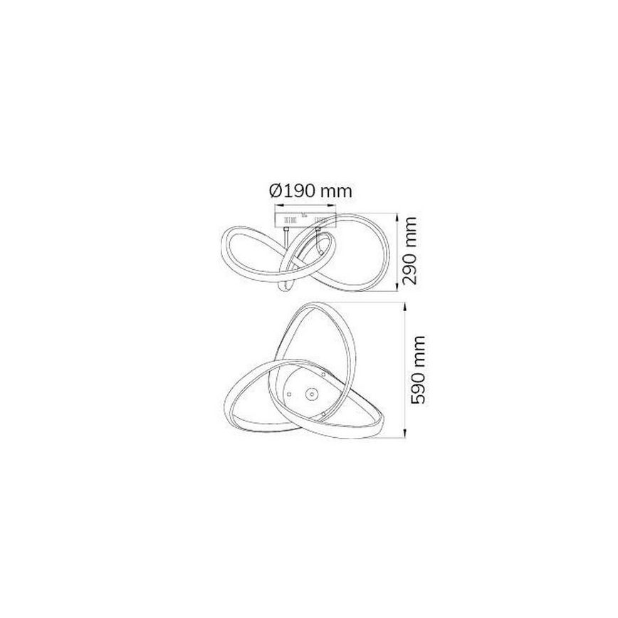 Wofi 9134.01.88.9000 - LED Pinnale kinnitatav lühter INDIGO LED/45W/230V