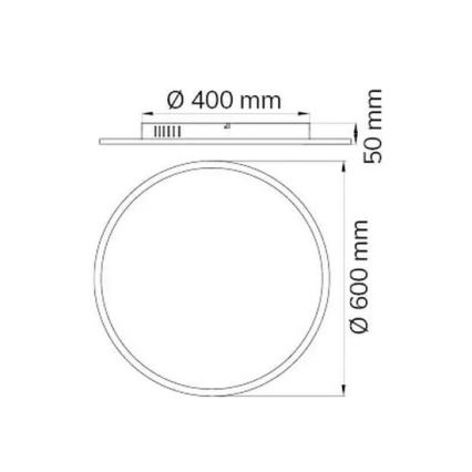 Wofi 9457.01.70.9600 - LED Hämardatav laevalgusti LINOX LED/34W/230V 3000-6000K + kaugjuhtimispult