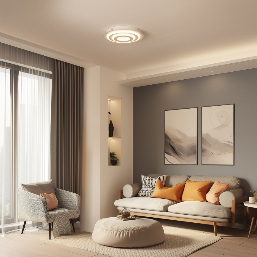 Wofi 9464.01.06.9000 - LED laelamp FLYNN LED/25W/230V Ø 60 cm valge