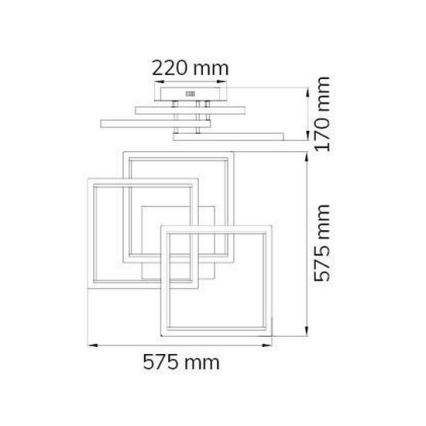 Wofi 9531.03.54.7000 - LED Hämardatav pinnale kinnitatav lühter VISO LED/40W/230V