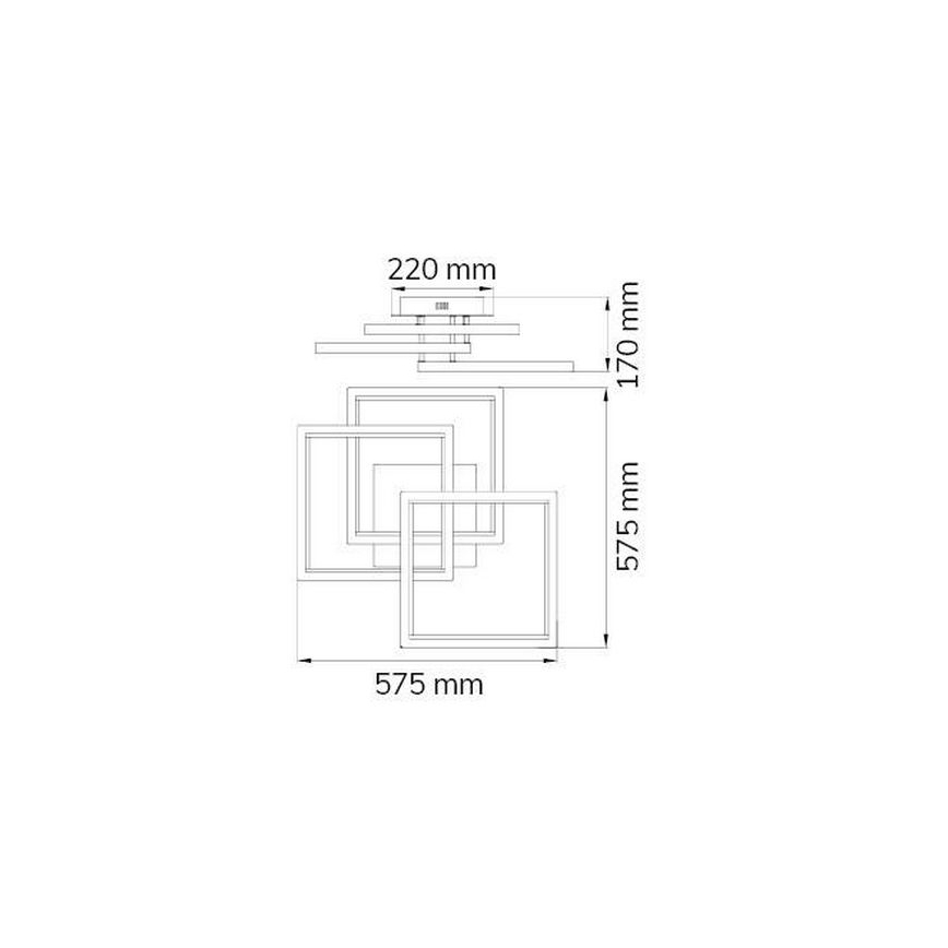 Wofi 9531.03.54.7000 - LED Hämardatav pinnale kinnitatav lühter VISO LED/40W/230V