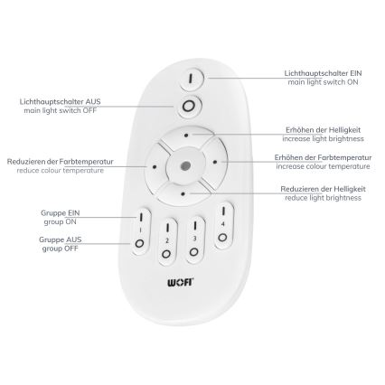 Wofi 9694.01.70.7120 - LED Hämardatav laevalgusti MILO LED/52W/230V 2700-6000K + kaugjuhtimispult