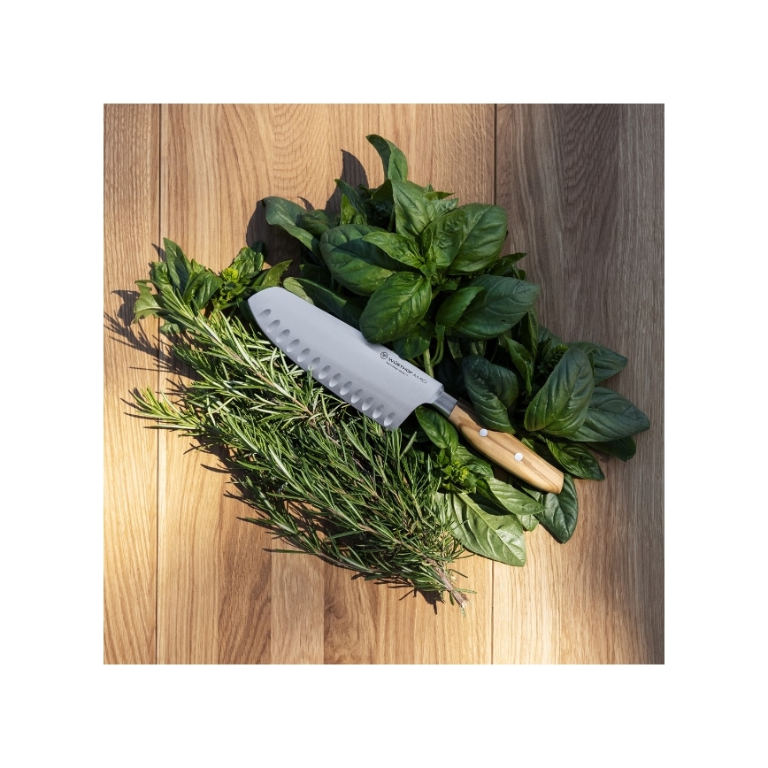 Wüsthof - Kööginuga Santoku AMICI 17 cm oliivipuu