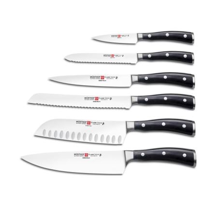 Wüsthof - Kööginugade komplekt alusega CLASSIC IKON 7 tk saar/must