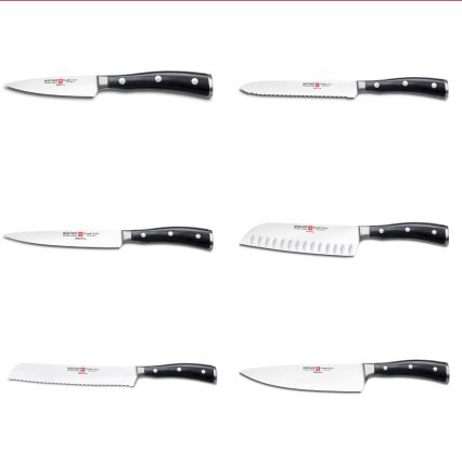 Wüsthof - Kööginugade komplekt alusega CLASSIC IKON 7 tk saar/must
