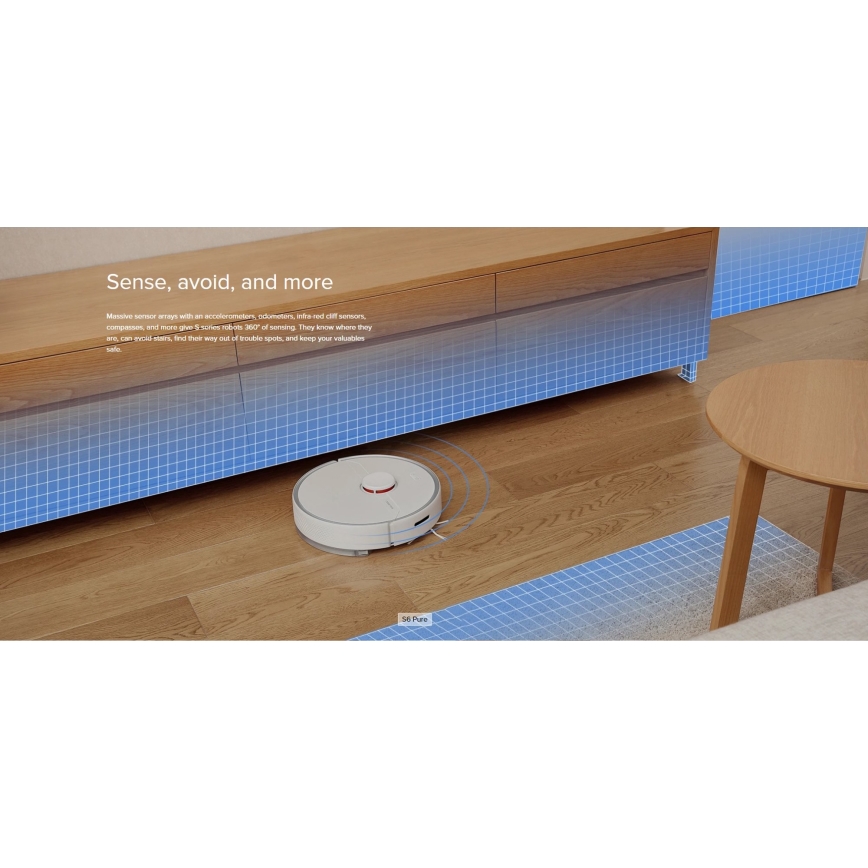 Xiaomi - Nutikas robottolmuimeja ROBOROCK S6 Pure 58W Wi-Fi valge