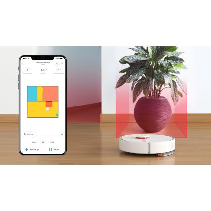 Xiaomi - Nutikas robottolmuimeja ROBOROCK S6 Pure 58W Wi-Fi valge