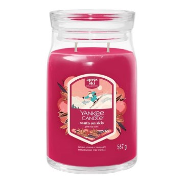Yankee Candle - Lõhnaküünal SANTA ON SKIS suur 567 g 60-90 tundi.