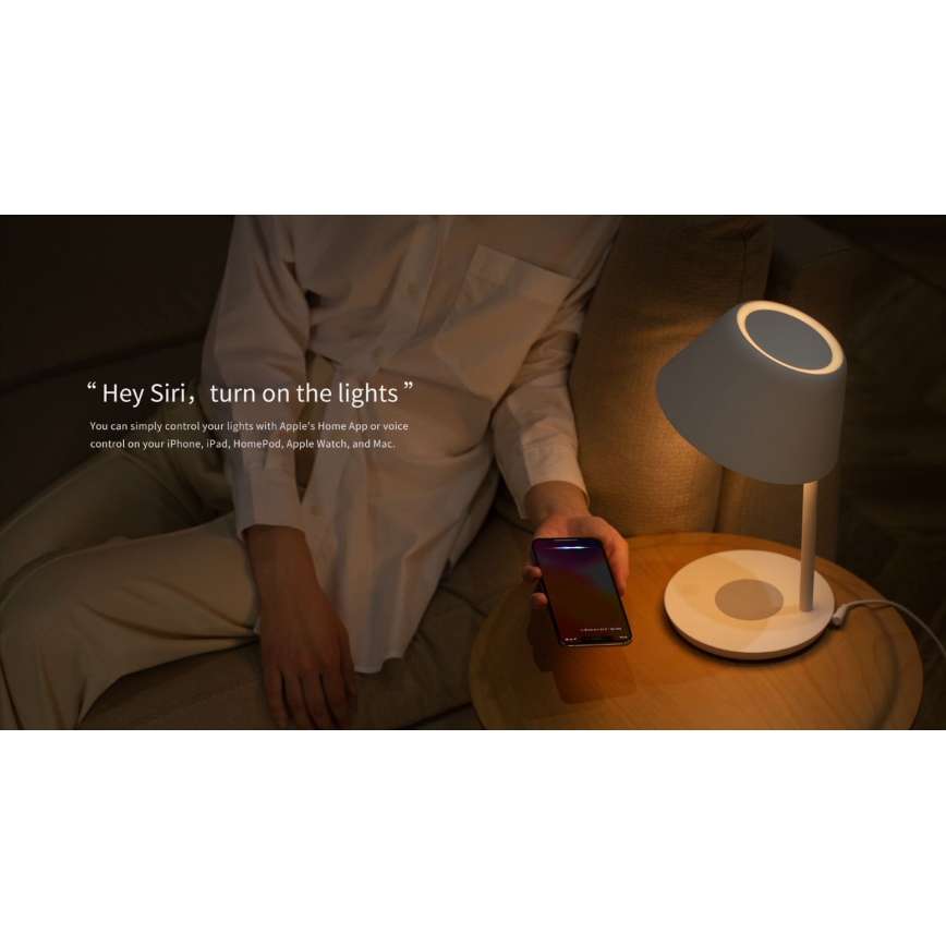 Yeelight - LED Hämardatav laualamp juhtmevaba laadimisega Staria Bedside Lamp Pro LED/20W/230V Wi-Fi