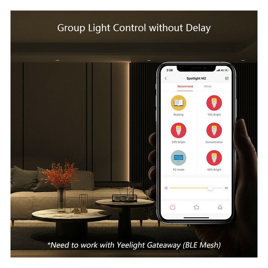 Yeelight - LED Hämardatav süvistatav valgusti MESH DOWNLIGHT M2 PRO LED/8W/230V Bluetooth + pult