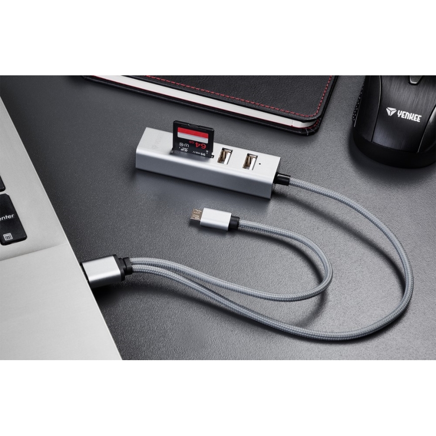 Yenkee - USB Jaotur 2.0 and OTG ja kaardilugeja
