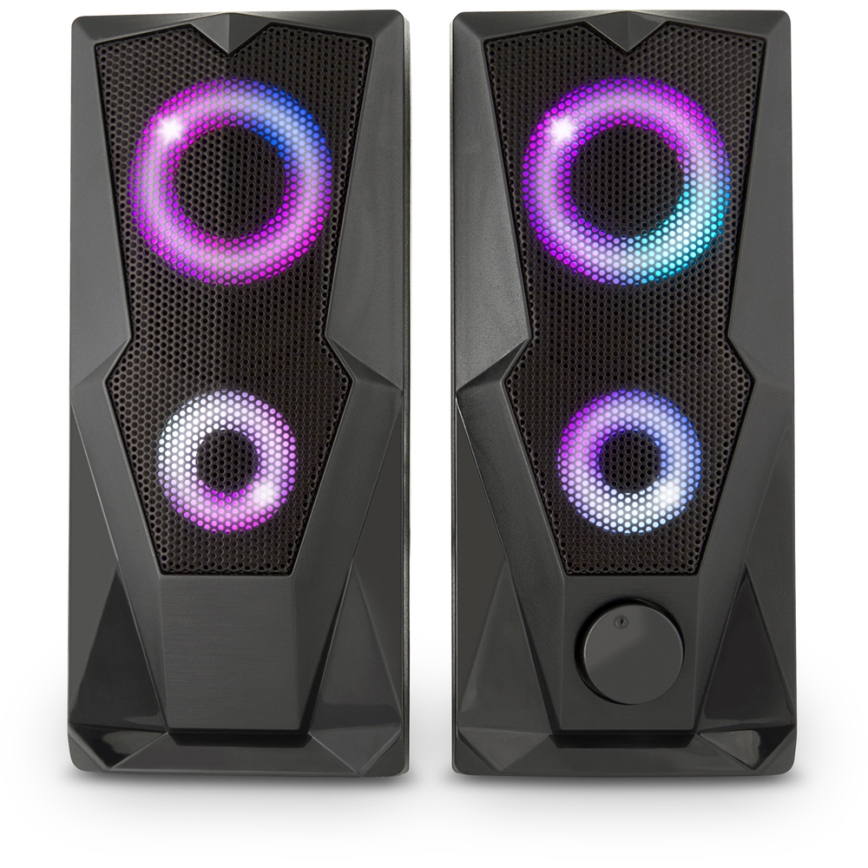 Yenkee - USB Kõlarid RGB taustvalgustusega 6W/5V must