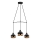 YILDO 3xE27/40W/230V laevalgusti must/vasest