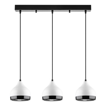 YILDO 3xE27/40W/230V valge/must ripplamp