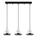 YILDO ripplamp 3xE27/40W/230V valge/must