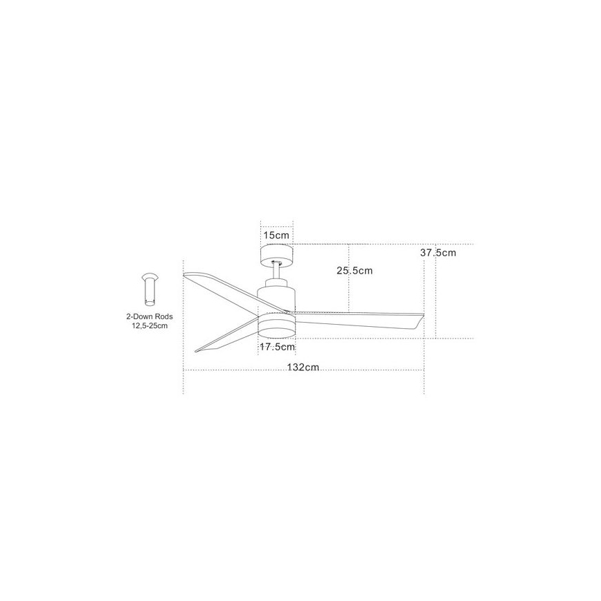 Zambelis 19135 - LED Laeventilaator LED/15W/230V 3000/4000/6000K + kaugjuhtimispult