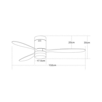 Zambelis 19144 - LED Laeventilaator LED/15W/230V 3000/4000/6000 kirss + kaugjuhtimispult