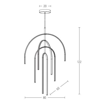 Zambelis 1933 - LED Hämardatav lühter LED/96W/230V kuldne