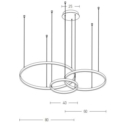 Zambelis 1956-D - LED Hämardatav lühter LED/136W/230V