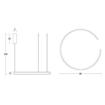 Zambelis 2012 - LED Hämardatav lühter LED/40W/230V kuldne