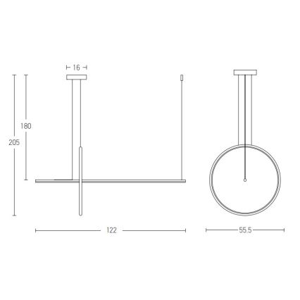 Zambelis 20128 - LED Hämardatav lühter LED/48W/230V