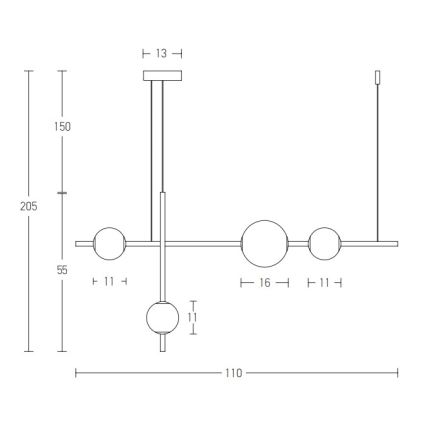 Zambelis 20131 - LED Hämardatav lühter LED/18W/230V