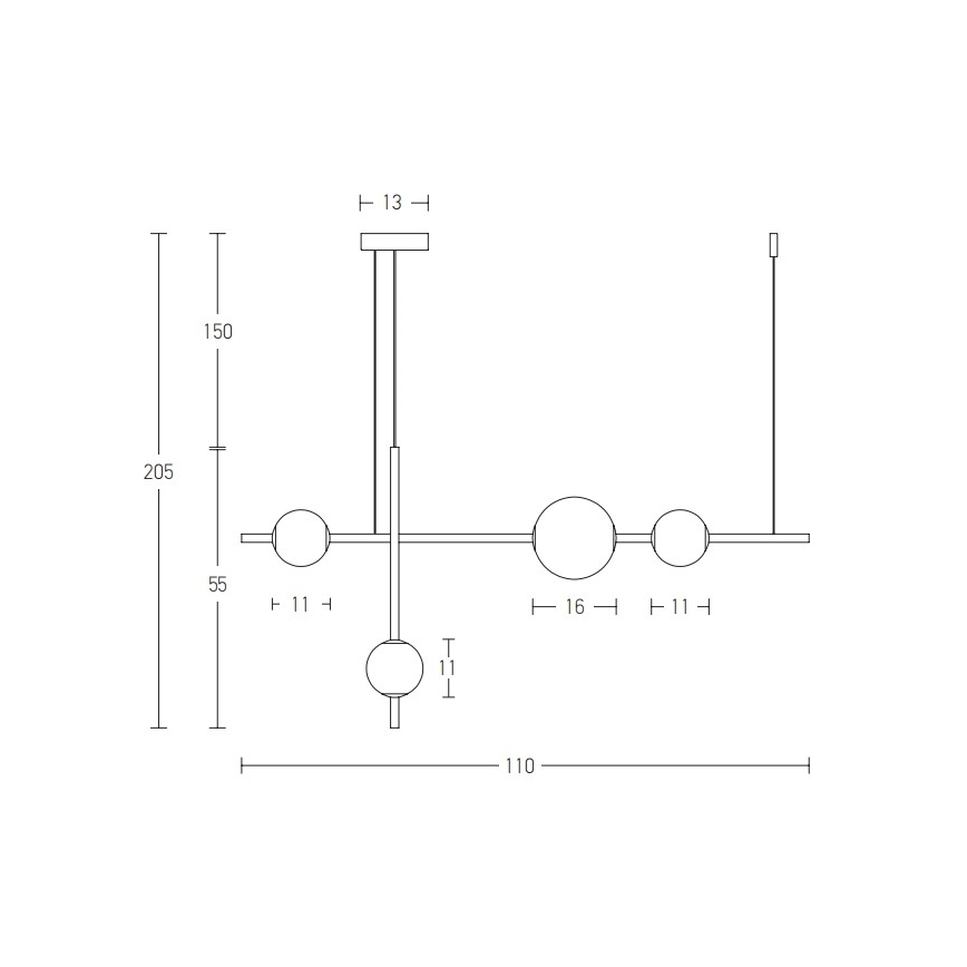 Zambelis 20131 - LED Hämardatav lühter LED/18W/230V