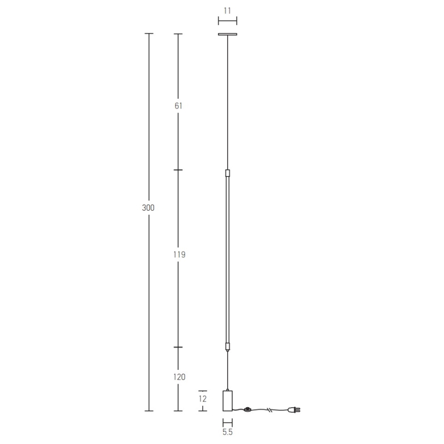 Zambelis 20184 - LED Põrandalamp LED/22W/230V