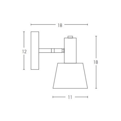 Zambelis 20218 - Kohtvalgusti seinale 1xE14/25W/230V valge