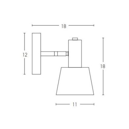 Zambelis 20219 - Kohtvalgusti seinale 1xE14/25W/230V hall