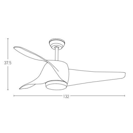 Zambelis 20256 - LED Laeventilaator LED/15W/230V 3000/4000/6000 kirss + kaugjuhtimispult