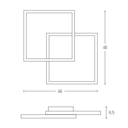 Zambelis 2026 - LED Hämardatav pinnale kinnitatav lühter LED/25W/230V must