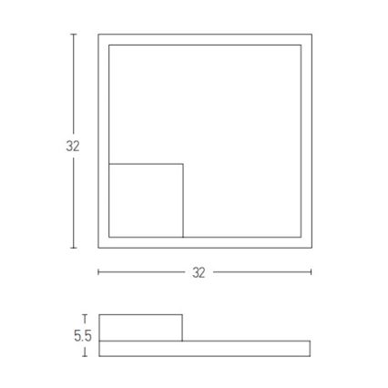 Zambelis 2029 - LED Hämardatav pinnale kinnitatav lühter LED/12W/230V must