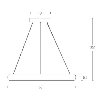 Zambelis 2054 - LED Hämardatav lühter LED/50W/230V d. 60 cm kuldne