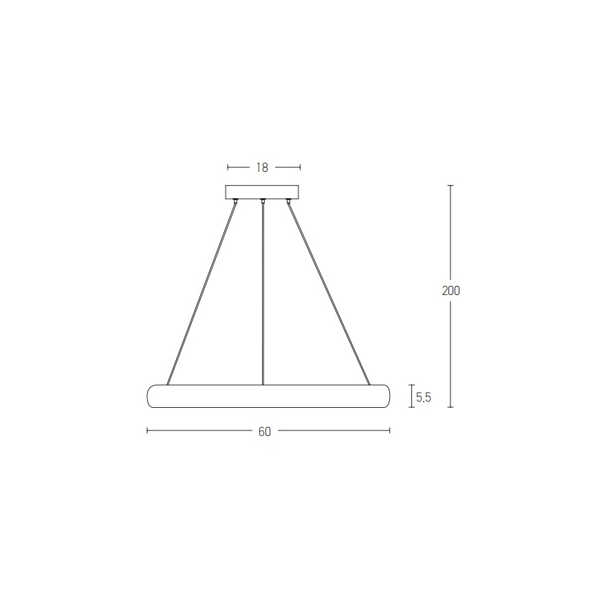 Zambelis 2054 - LED Hämardatav lühter LED/50W/230V d. 60 cm kuldne