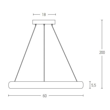 Zambelis 2055 - LED Hämardatav lühter LED/50W/230V d. 60 cm pruun