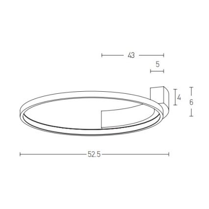 Zambelis 2076 - LED Seinavalgusti LED/31W/230V d. 52,5 cm must