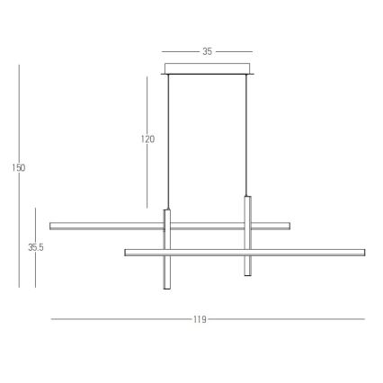 Zambelis 22022 - LED Hämardatav lühter LED/41W/230V kuldne