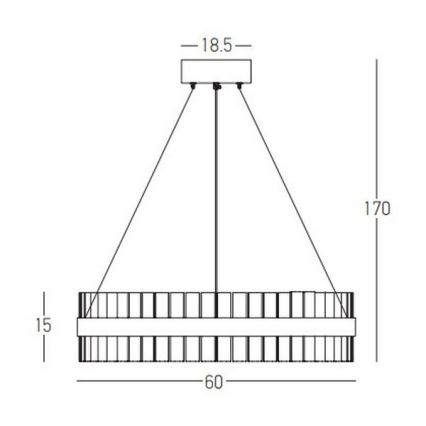 Zambelis 22039 - LED Hämardatav lühter LED/56W/230V kuldne