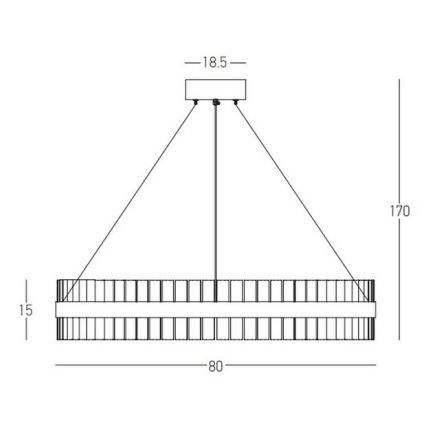 Zambelis 22040 - LED Hämardatav lühter LED/68W/230V kuldne