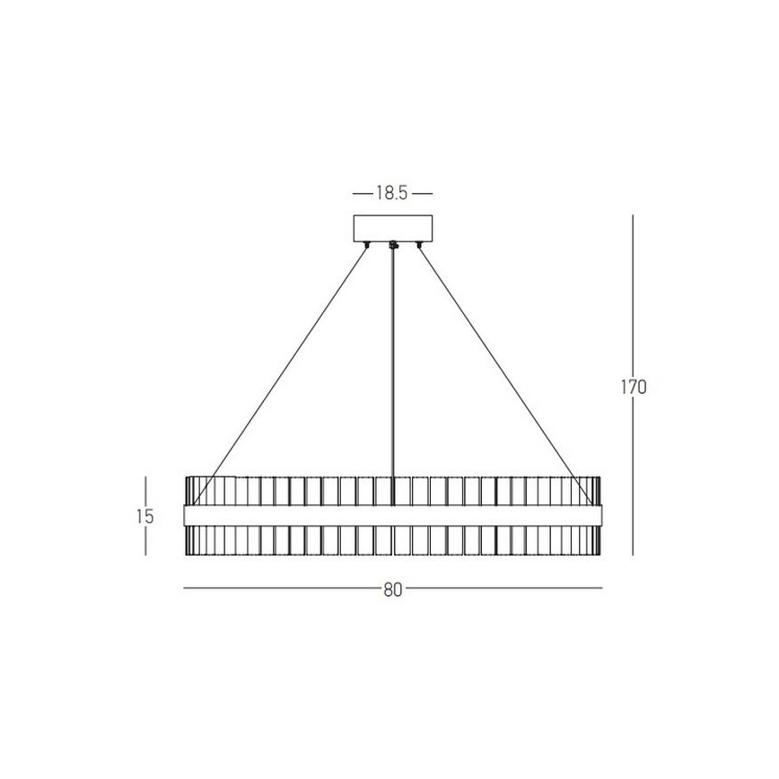 Zambelis 22040 - LED Hämardatav lühter LED/68W/230V kuldne